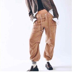 Free People We The Free Cullen Low Slung Pull On Boyfriend Corduroy Pants Size M